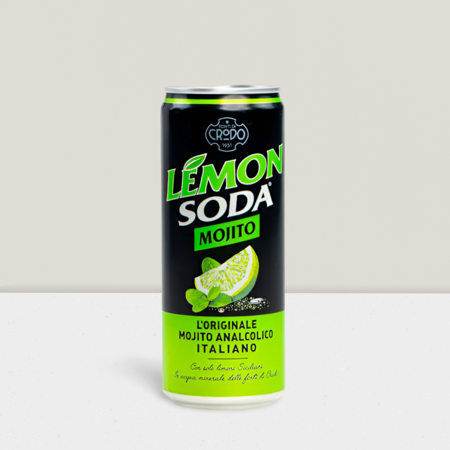 Refreshing Italian Lemon soda Mojito drink in 300ml can