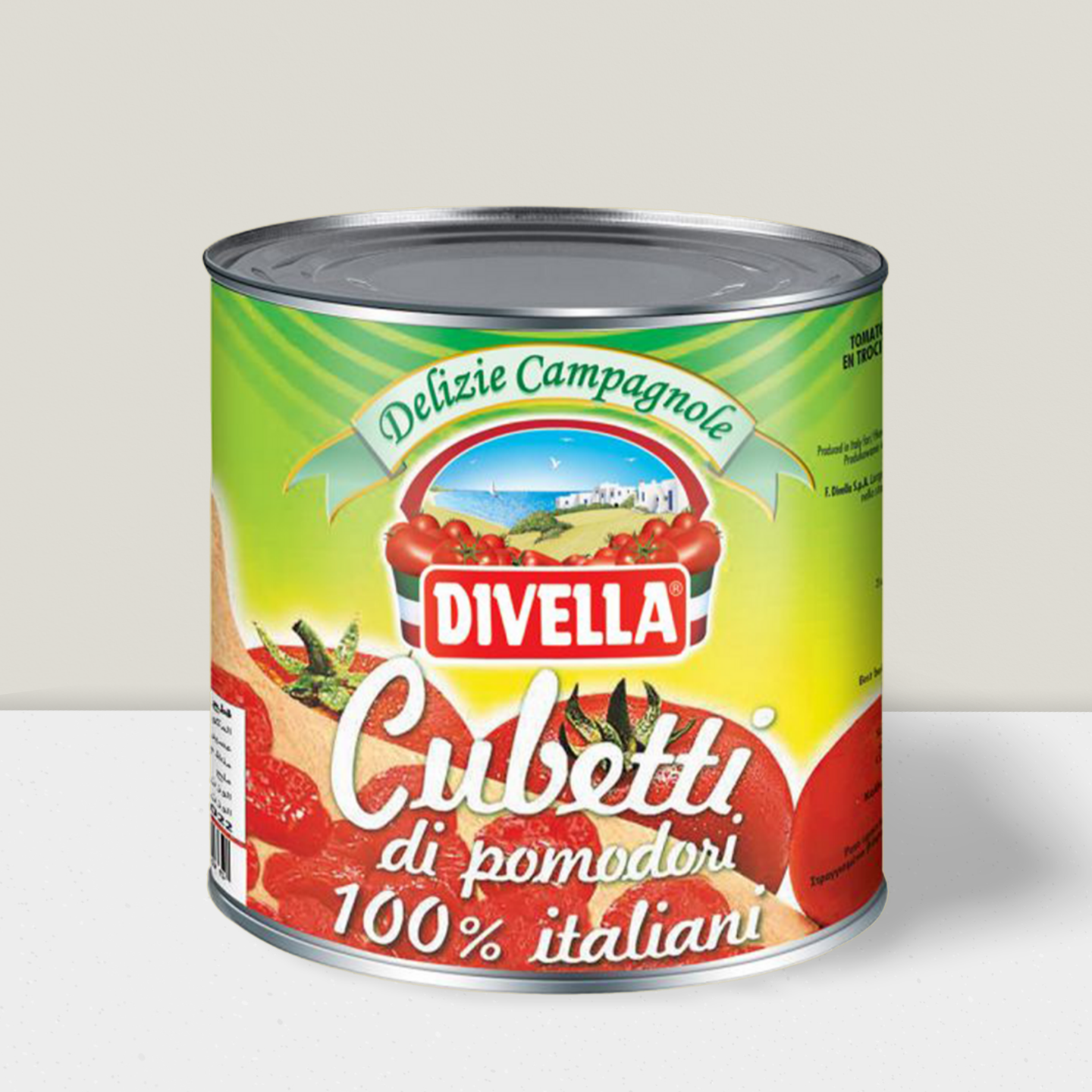 Cubes of Italian tomatoes chopped for ease of use from Divella