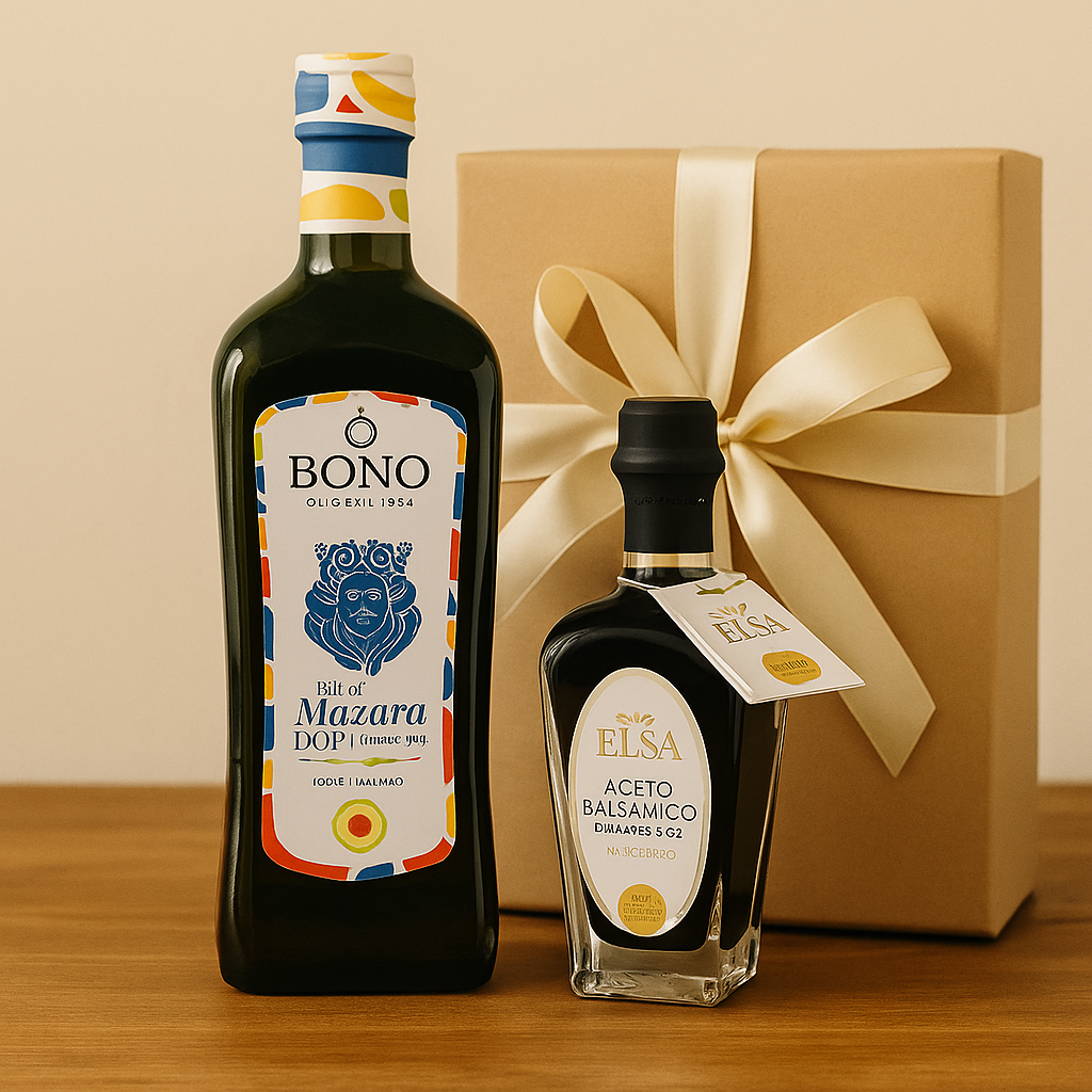 Italian Luxury Gift Box – Bono Sicilian EVOO & Aged Balsamic Elsa