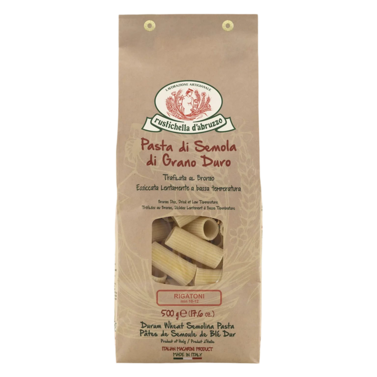 Rustichella d’Abruzzo Rigatoni 500g - Artisan Bronze Cut Italian Tube Pasta