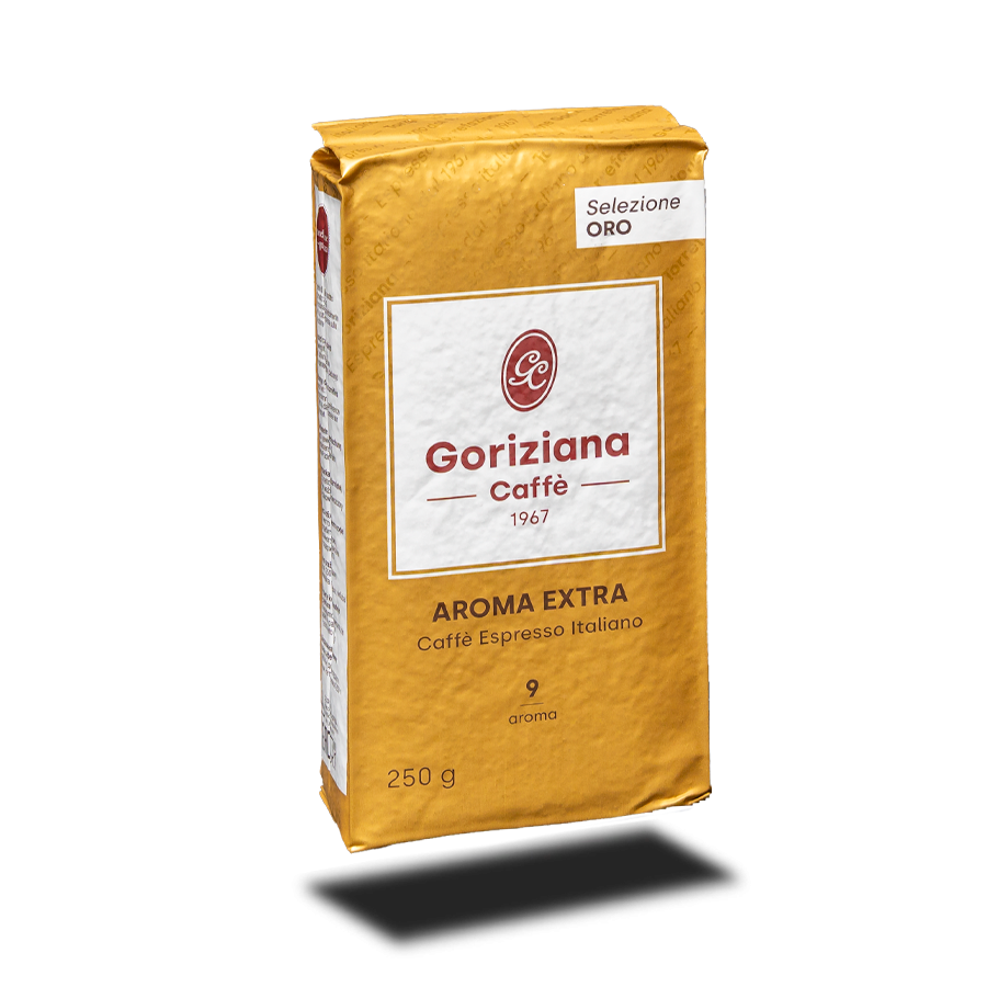 Goriziana Caffè coffee package on a white background