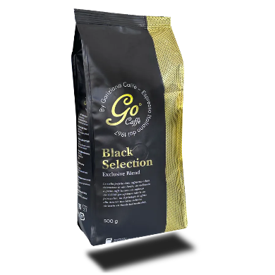 Go Caffe Black Selection coffee bag on a white background