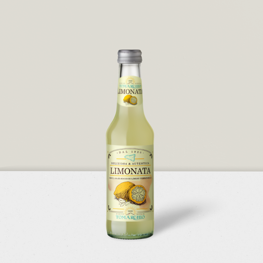 Bottle of Limonata on a white background