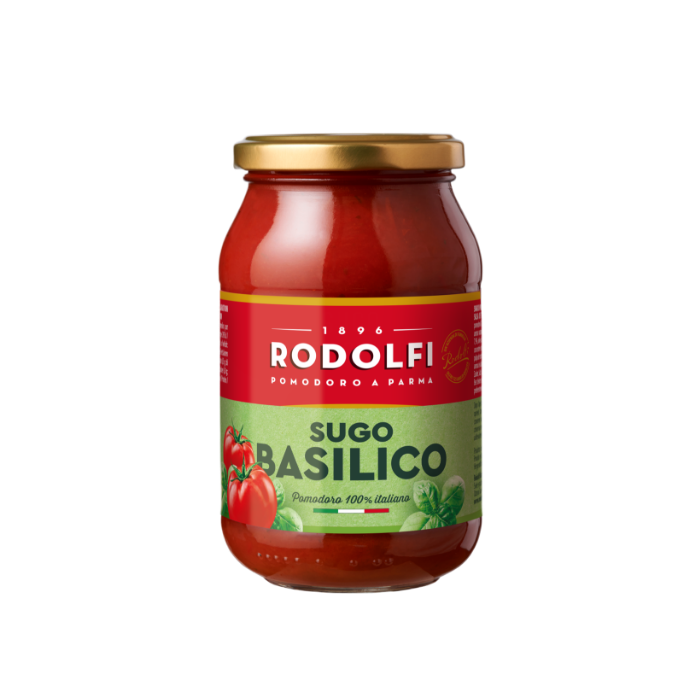 Rodolfi Sugo al Basilico – 680g Italian Tomato & Basil Sauce