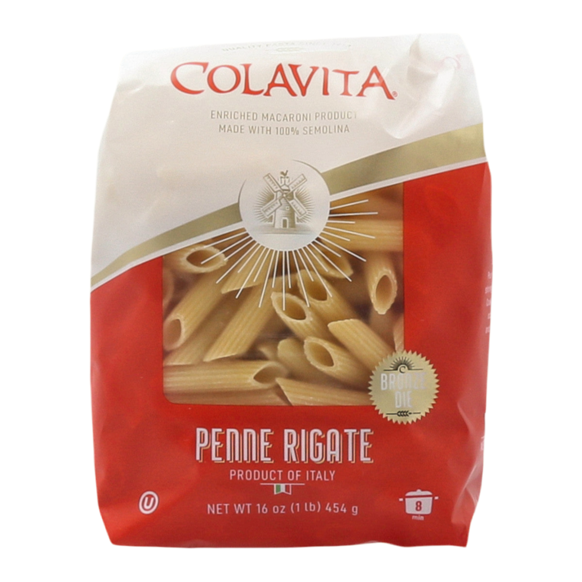 Colavita Penne Rigate 500g - Bronze Cut Italian Tube Pasta