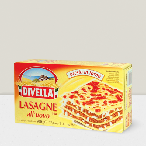 Divella Egg Lasagne Sheets 500g – Rich, Oven-Ready Italian Pasta