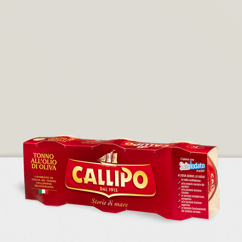 Delicious Italian tuna in olive oil in a pack of 3 tins 80g