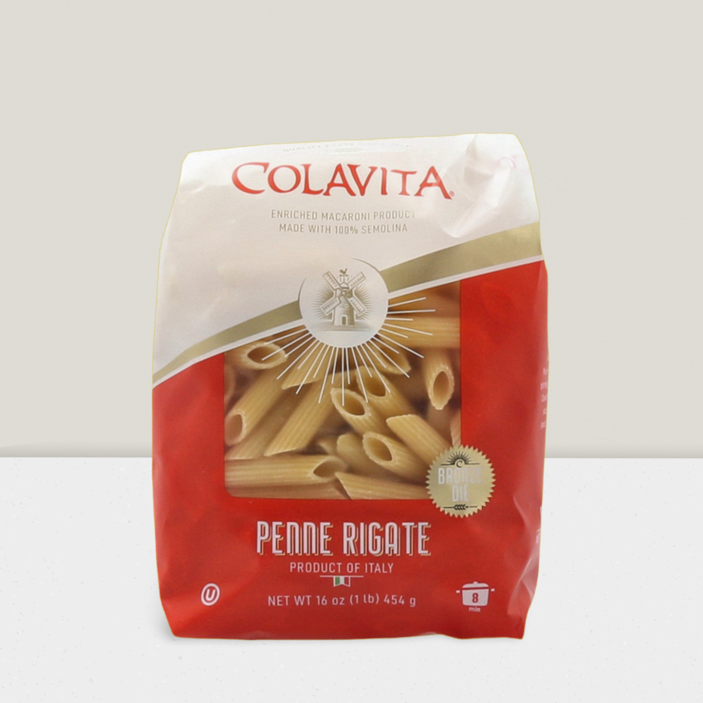 Bronze cut Colavita penne rigate in 500g pack