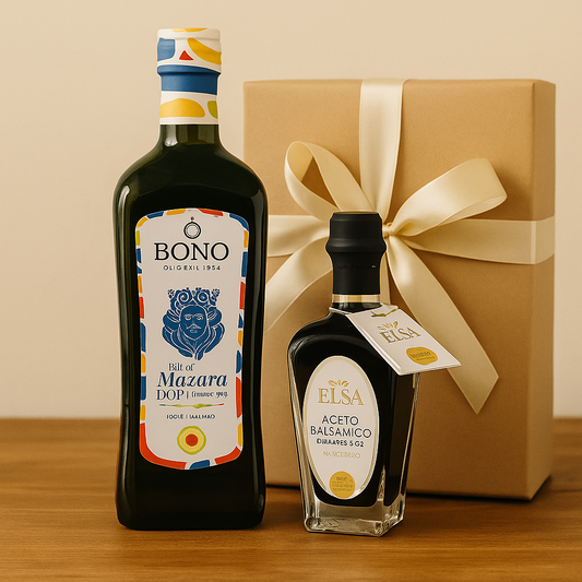 Italian Luxury Gift Box – Bono Sicilian EVOO & Aged Balsamic Elsa