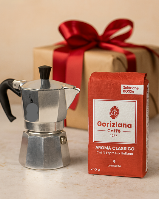 Italian Coffee Gift Box – Moka Pot & Ground Coffee