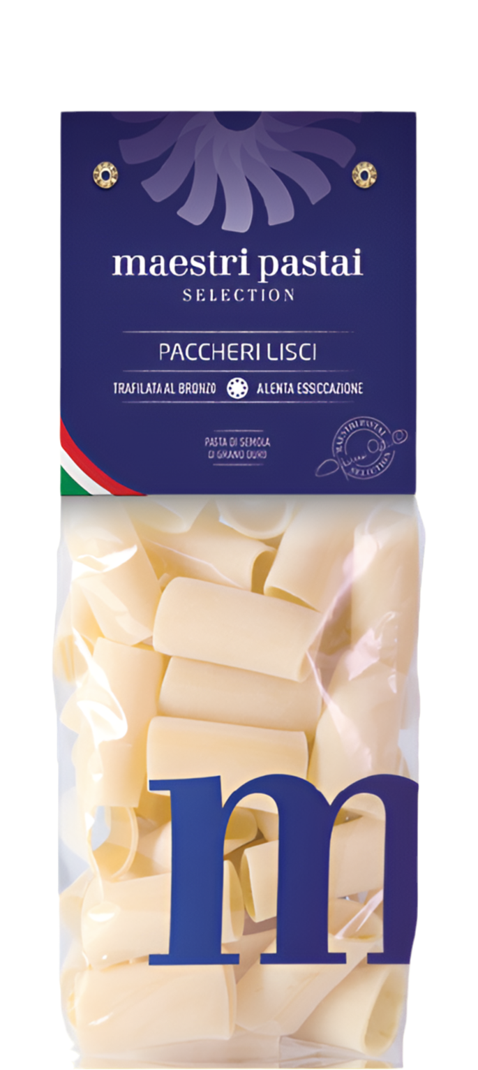 Maestri Pastai Paccheri Lisci 500g - Large Smooth Artisan Pasta from Italy