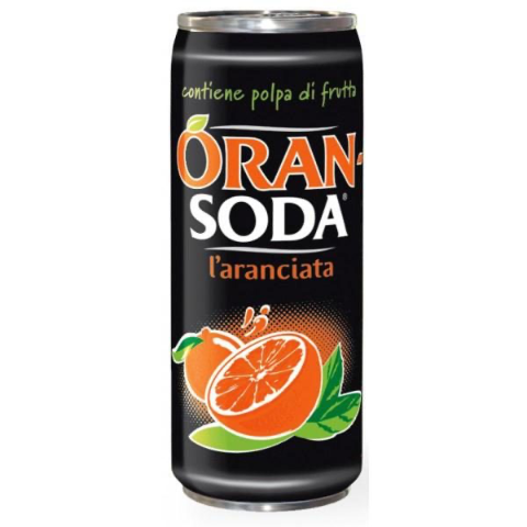Oran Soda 330ml can– Sparkling Italian Orange Soft Drink