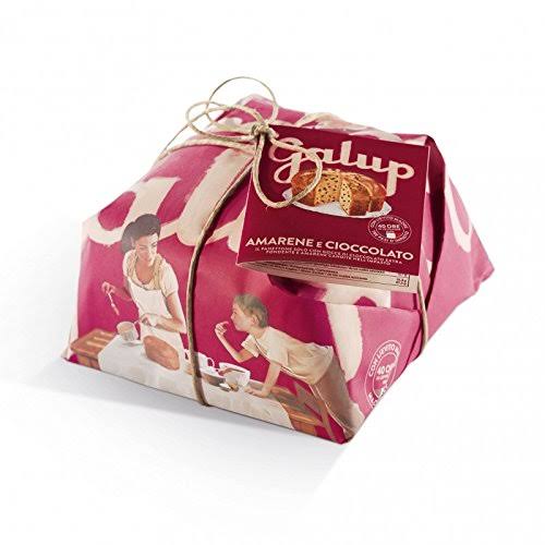 Galup Panettone Milano with Black Cherries & Chocolate – 750g Hand Wrapped