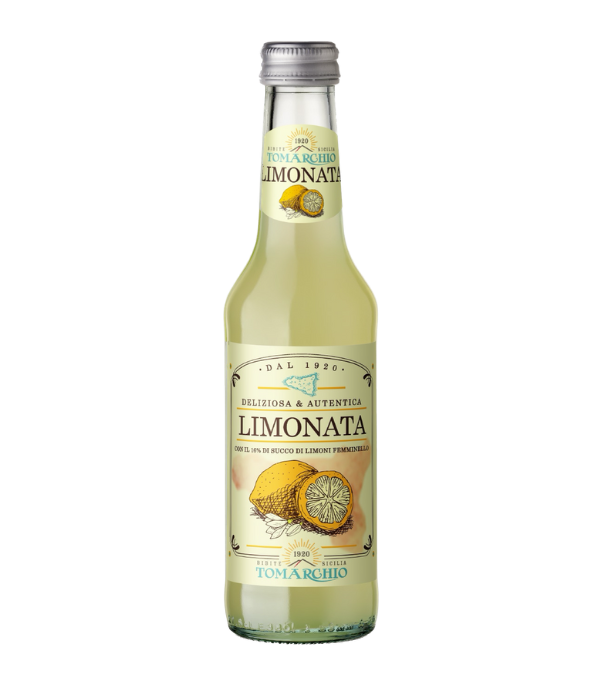 Bottle of Limonata on a white background