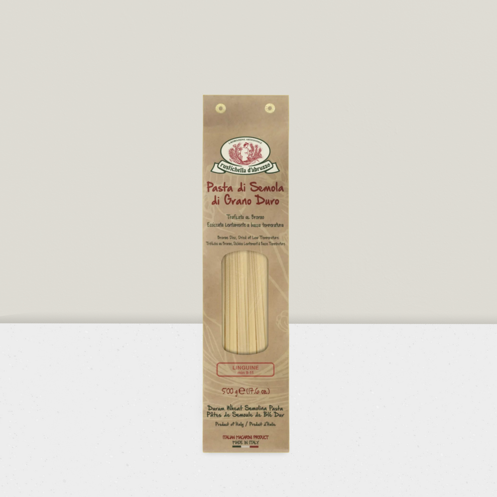 Rustichella d’Abruzzo Linguine 500g - Bronze Cut Italian Pasta for ...