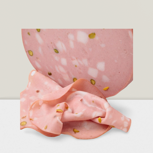 slices of Italian Mortadella imported and available online
