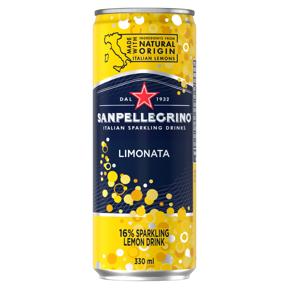 San Pellegrino Limonata 6 x 330ml – Sparkling Italian Lemon Beverage