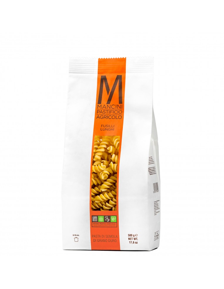 Mancini Fusilli Lunghi – 500g Artisanal Long Spiral Pasta