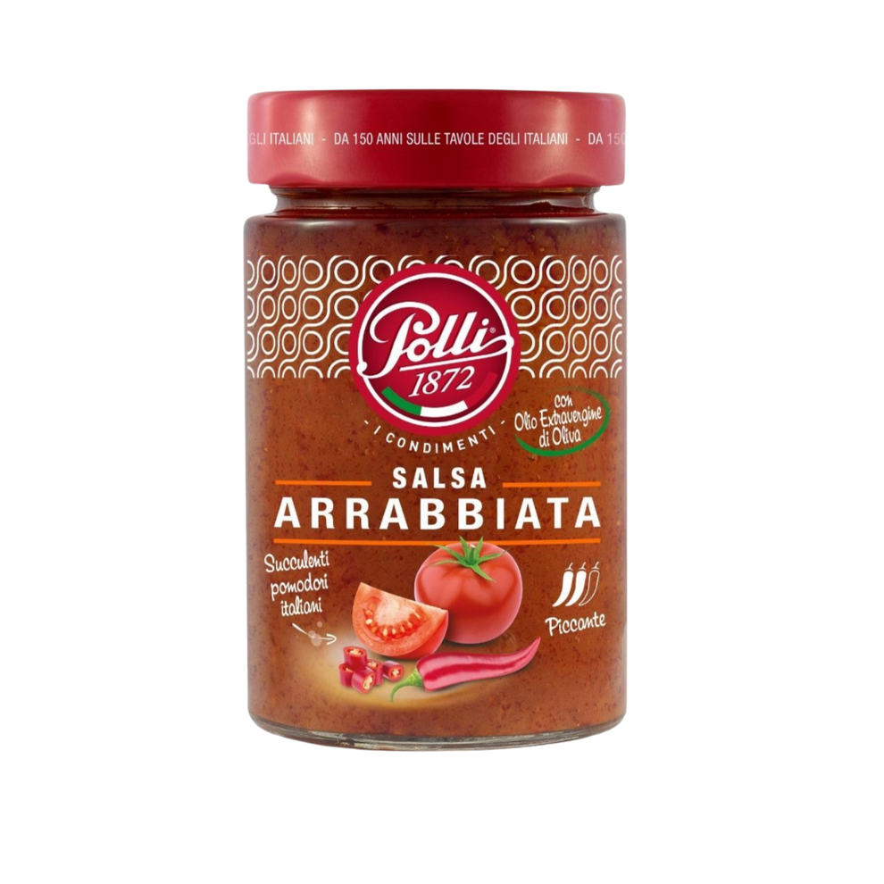 Polli Arrabiata Sauce 190g– Spicy Italian Tomato Sauce with Chili Peppers